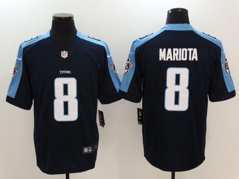 Men's Tennessee Titans Marcus Mariota #8 Navy Jersey